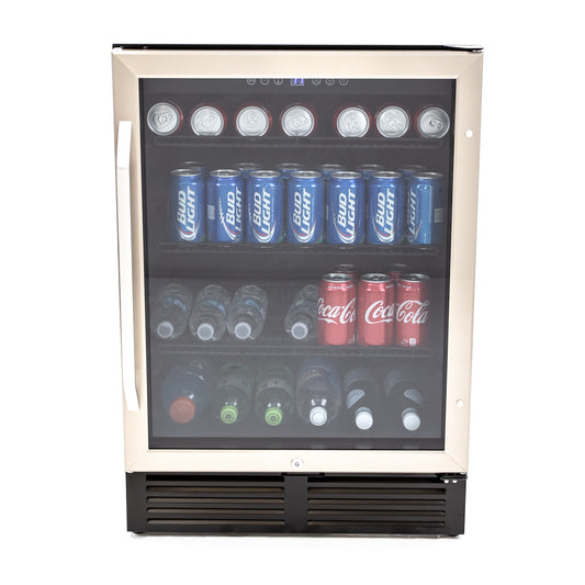 Avanti Beverage Center, 130 Can Capacity, in Stainless Steel with Black Cabinet (BCA516SS)