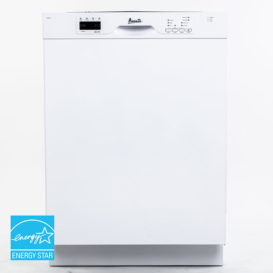 Avanti 24" Built In Dishwasher, in White (DWF24V0W)