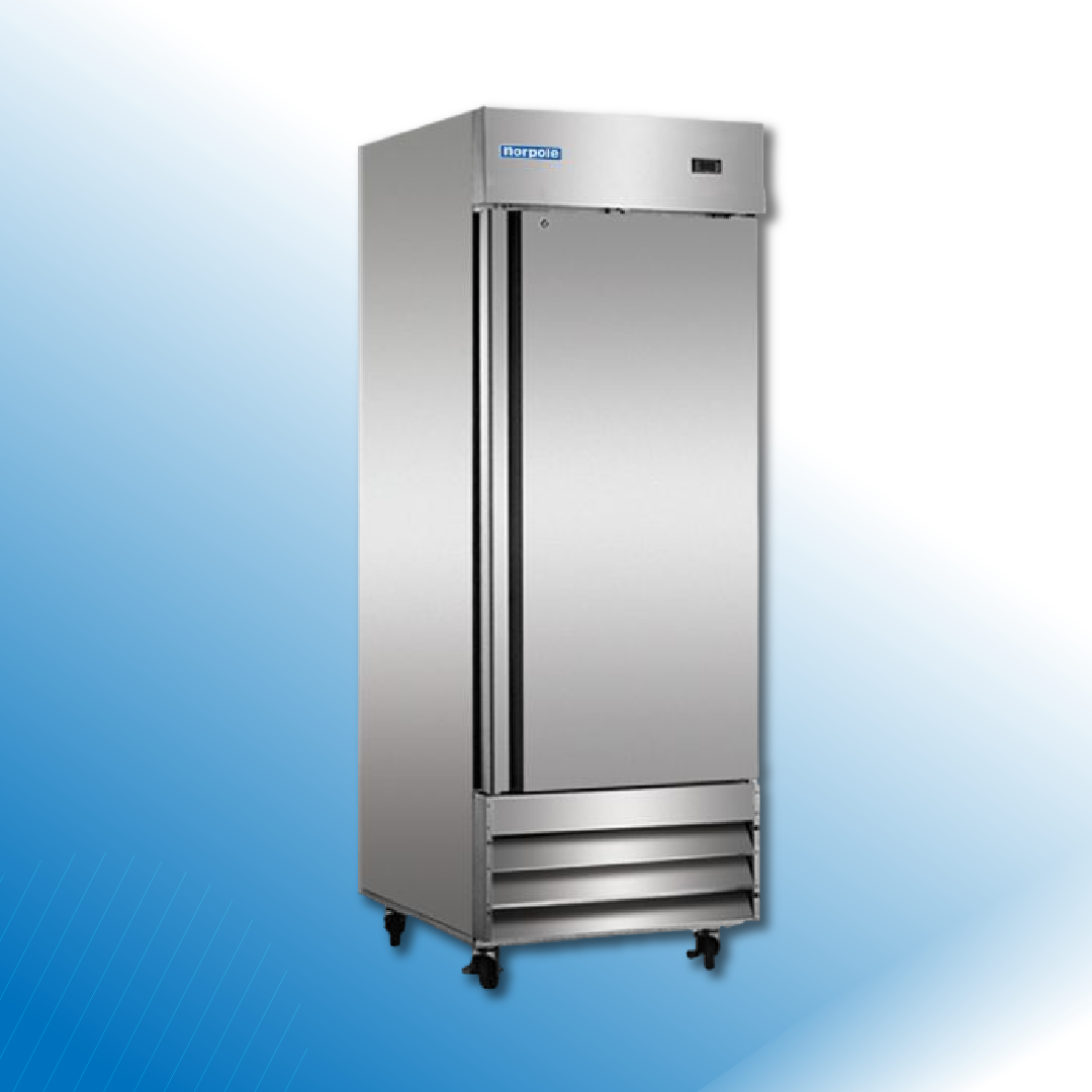 1 Solid Door Stainless Steel Reach-In Freezer