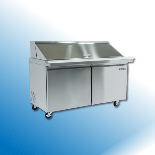 2 Door 60" Stainless Steel Mega Top Sandwich/Salad Prep Table