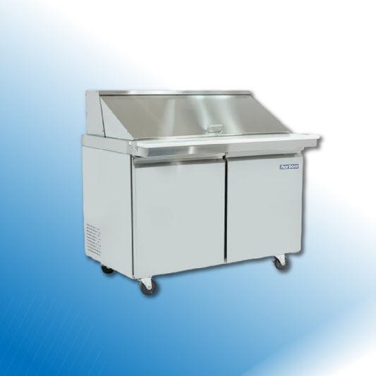 2 Door Stainless Steel Mega Top Sandwich/Salad Prep Table