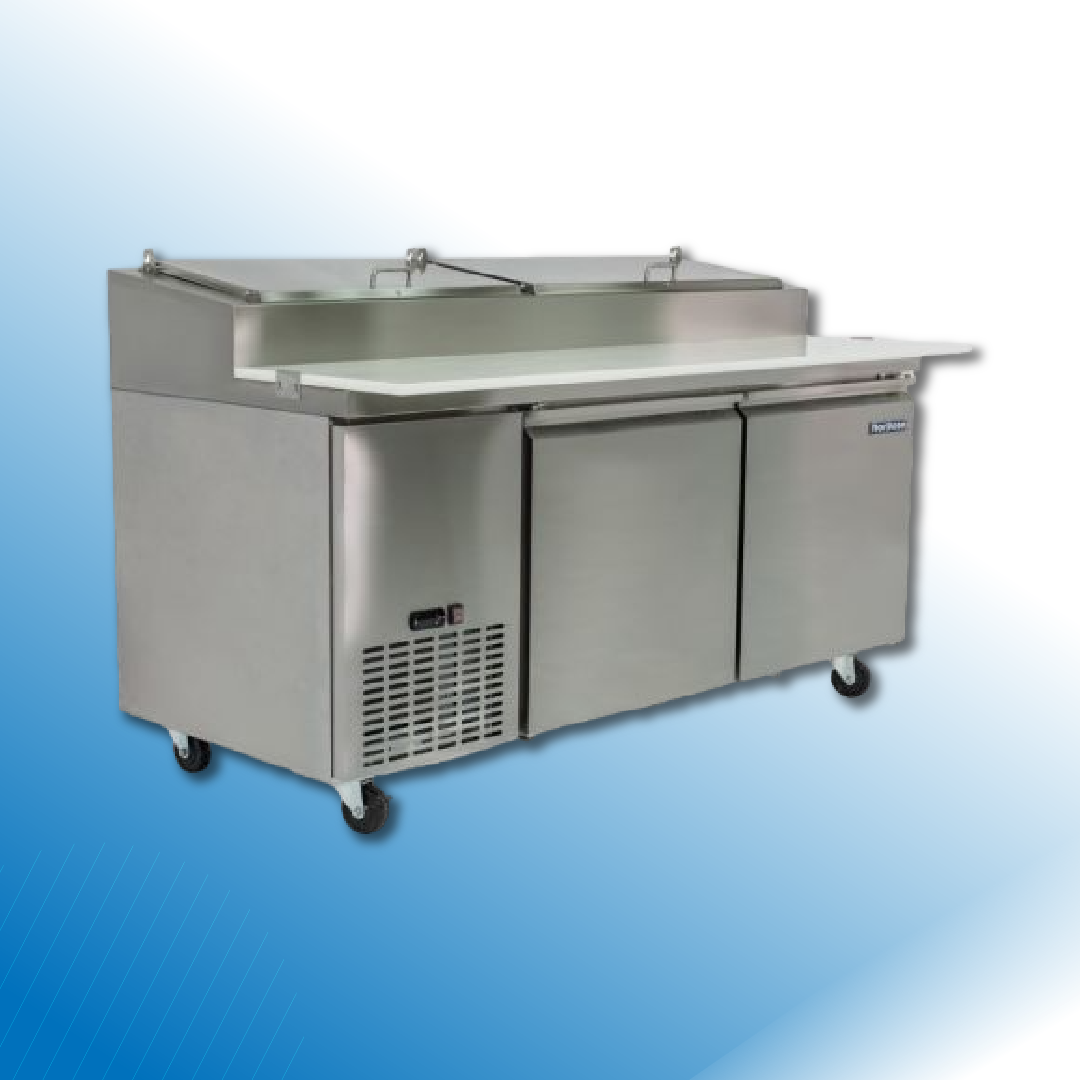 2 Door Stainless Steel Pizza Prep Table