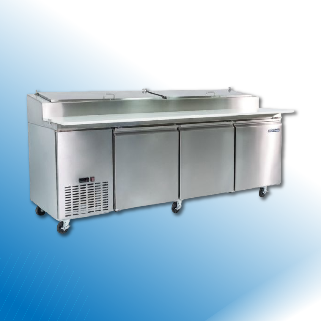 3 Door Stainless Steel Pizza Prep Table