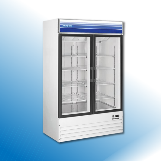 45 cu ft 2 Door Merchandiser Refrigerator (White)