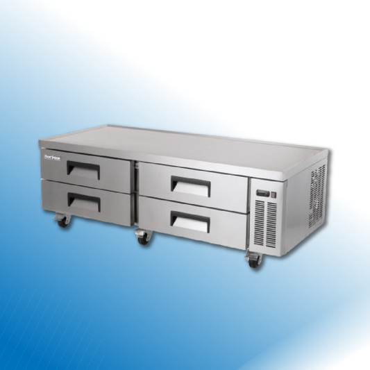 72" Stainless Steel Chef Base Refrigerator