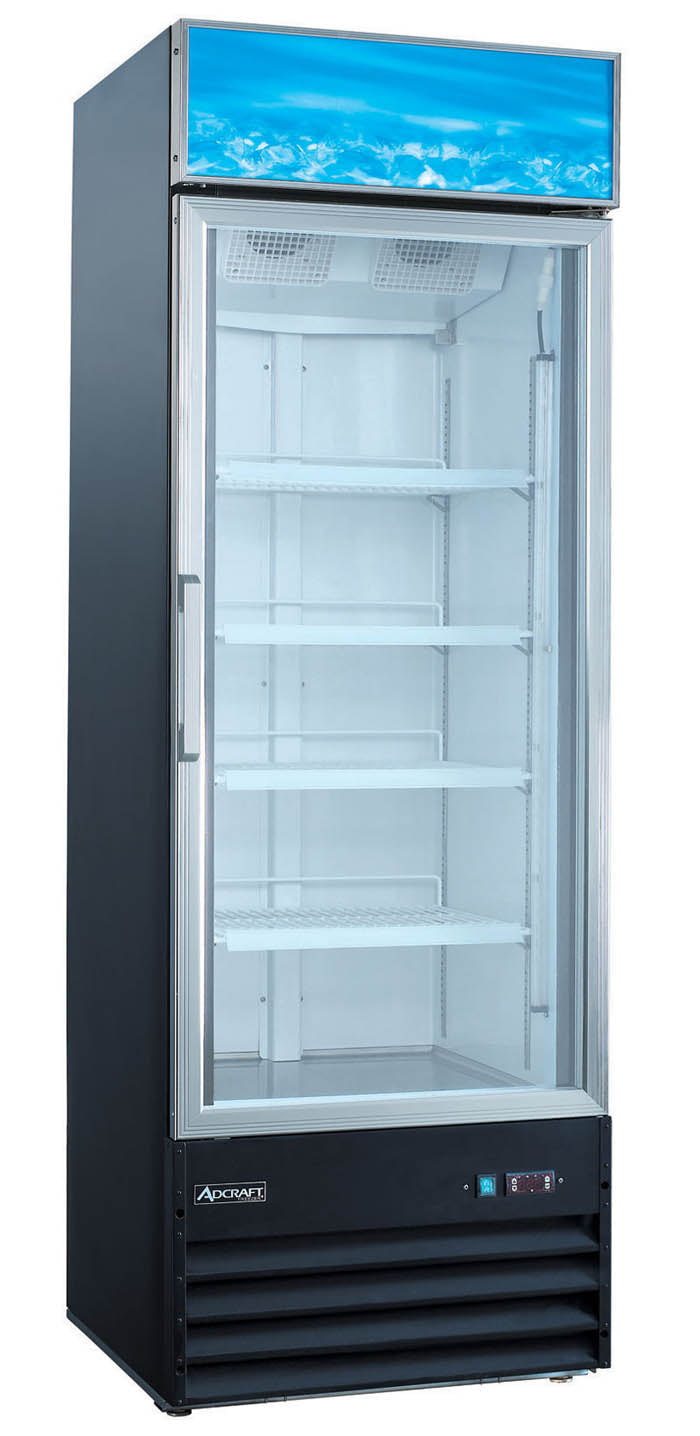 U-Star Swing Glass Door 28" Merchandiser Freezer - 1 Door, Black