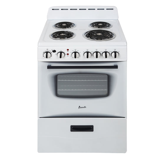 Avanti 24" Electric Range Oven with Framed Glass Door, in White (ERU240P0W)