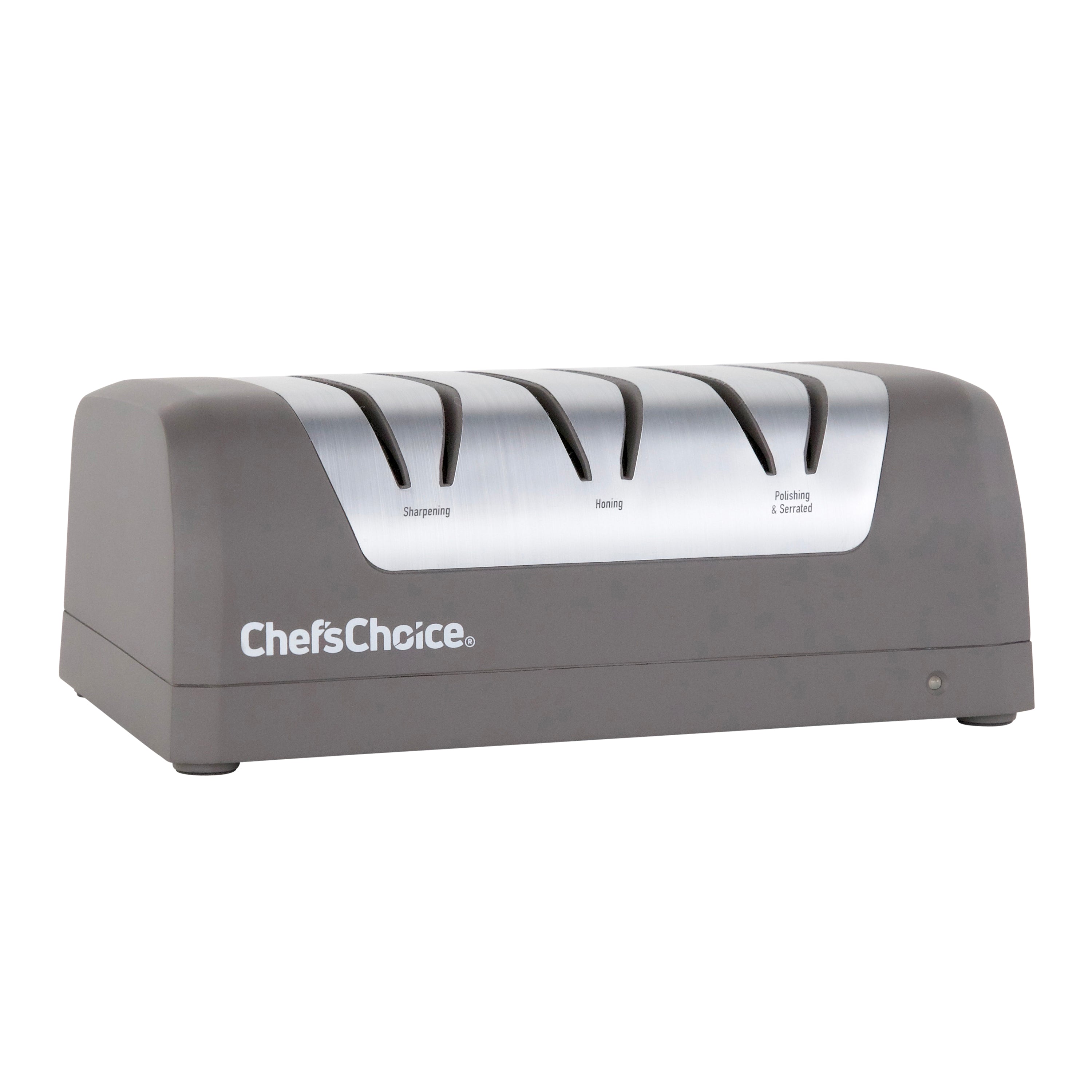 Chef'sChoice Rechargeable Three-Stage DC 320 Electric Knife Sharpener for Most Knives, in Slate Gray (SHC32BGY11)