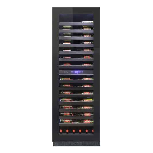 Vinotemp Private Reserve Series Panel Ready Dual-Zone 24" Wine Cooler, 126 Bottle Capacity, in Black (VT-24PR125)