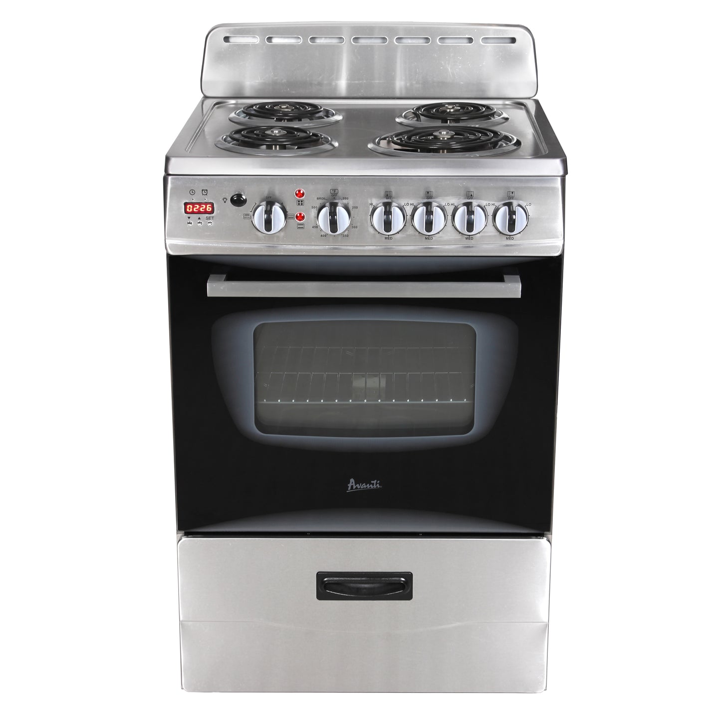 Avanti 24" Electric Range Oven with Framed Glass Door, in Stainless Steel (ERU240P3S)