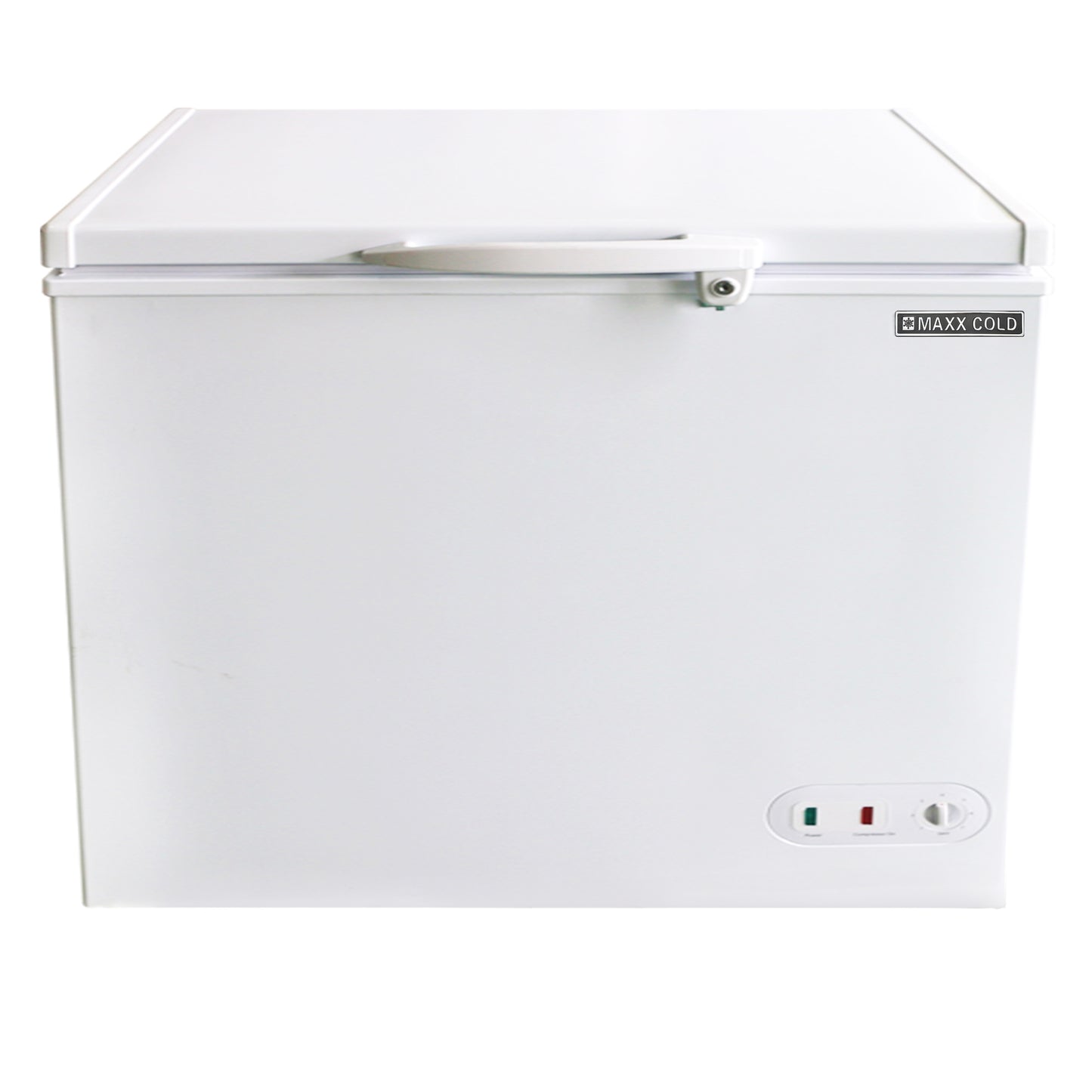 Maxx Cold Select Series Compact Chest Freezer with Solid Top, 37.8"W, 7 cu. ft. Storage Capacity, Locking Lid, Garage Ready, in White (MXSH7.0SHC)