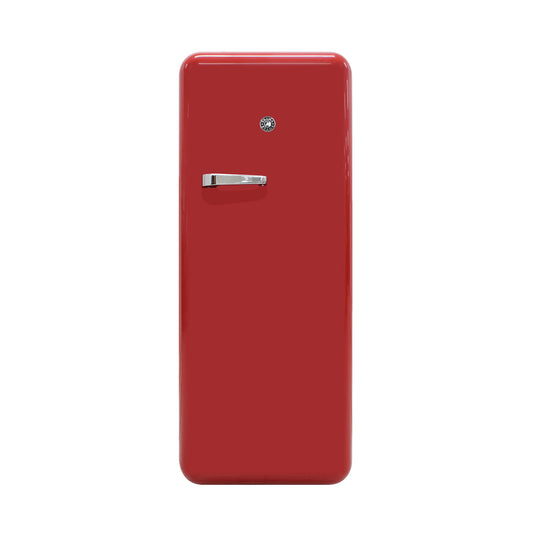 Brama by Vinotemp Retro Refrigerator with Solid Steel Door, in Red (BR-RETRO-01-R)