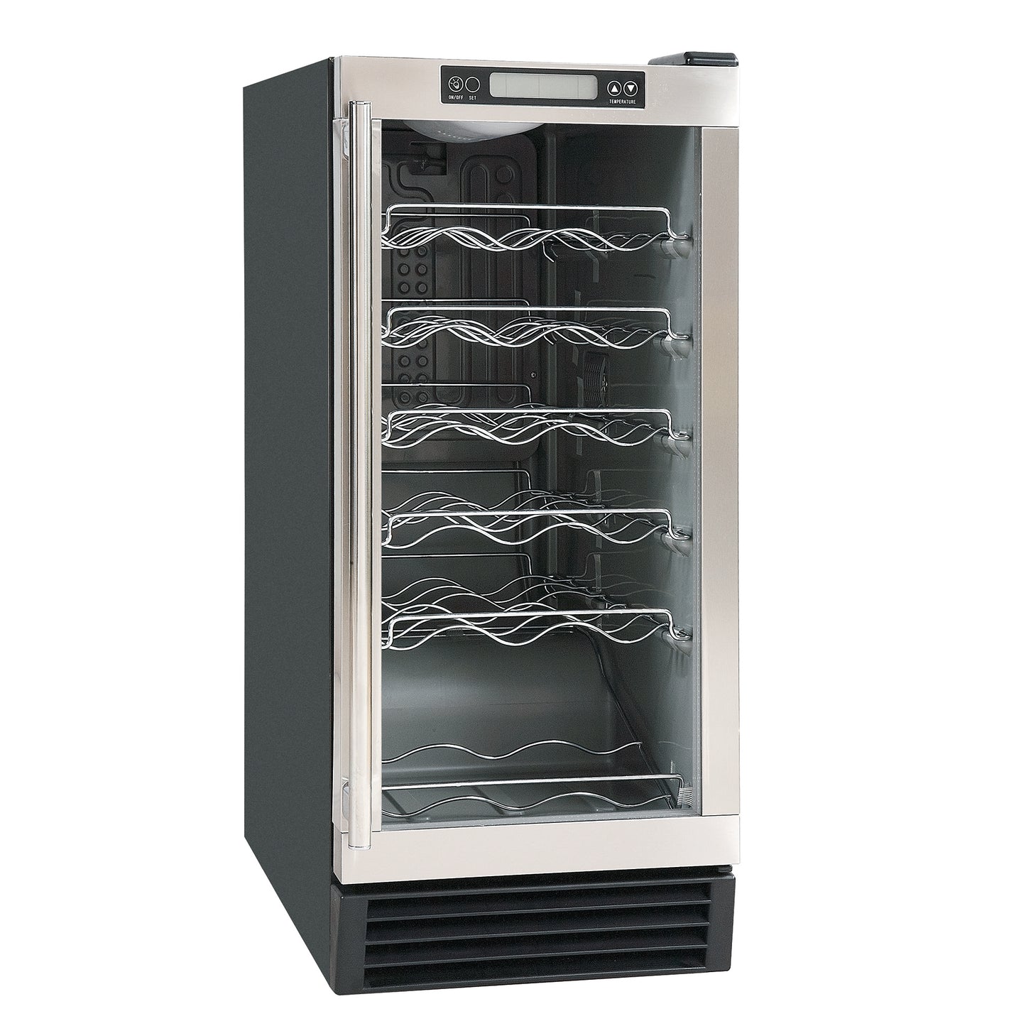 Maxx Ice Indoor Wine Cooler with Glass Door, 3 cu. ft. Capacity, in Stainless Steel (MCWC28)