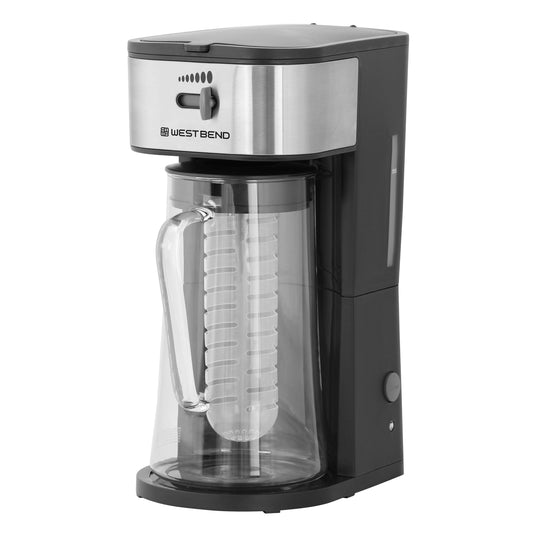 West Bend Ice Tea Maker with Infusion Tube, 2.75 Qt. Capacity, in Black (IT500)