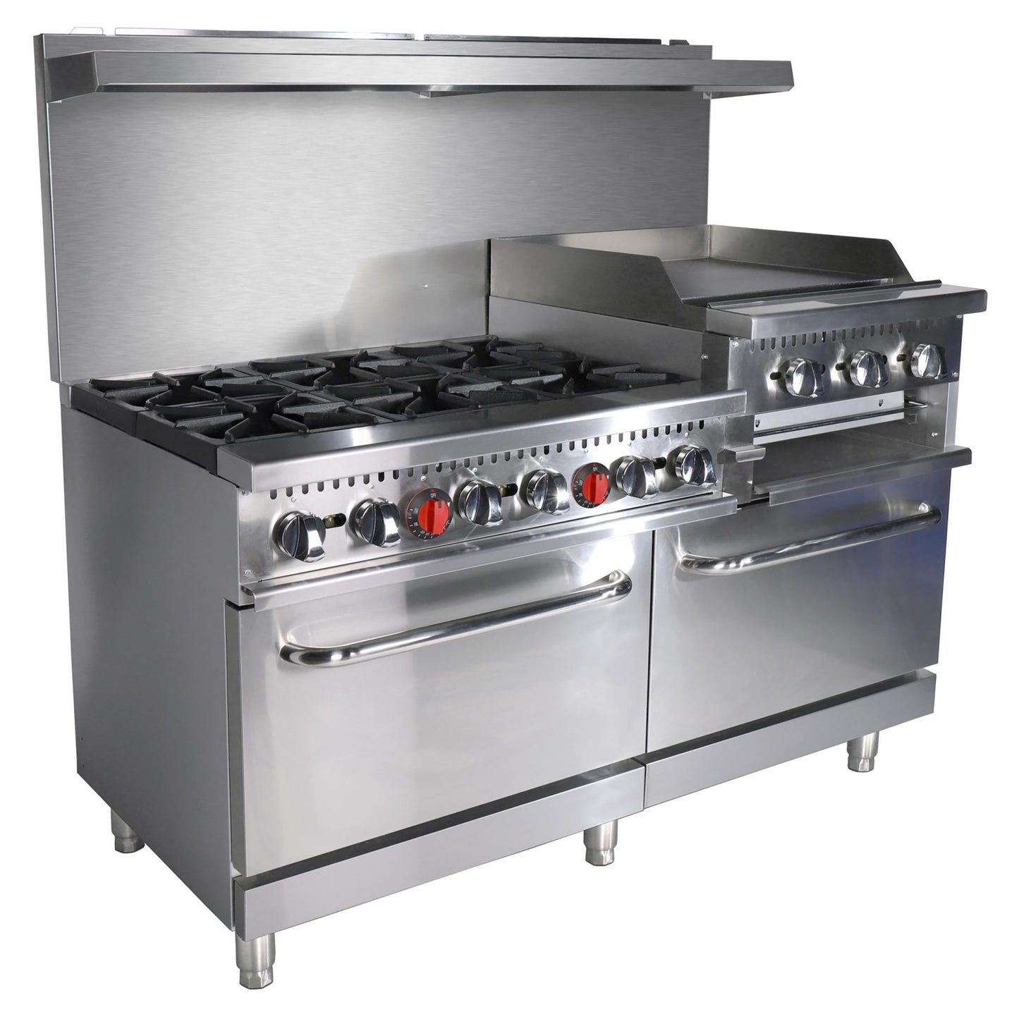 Black Diamond Gas Range/Griddle Combo - 60" Wide