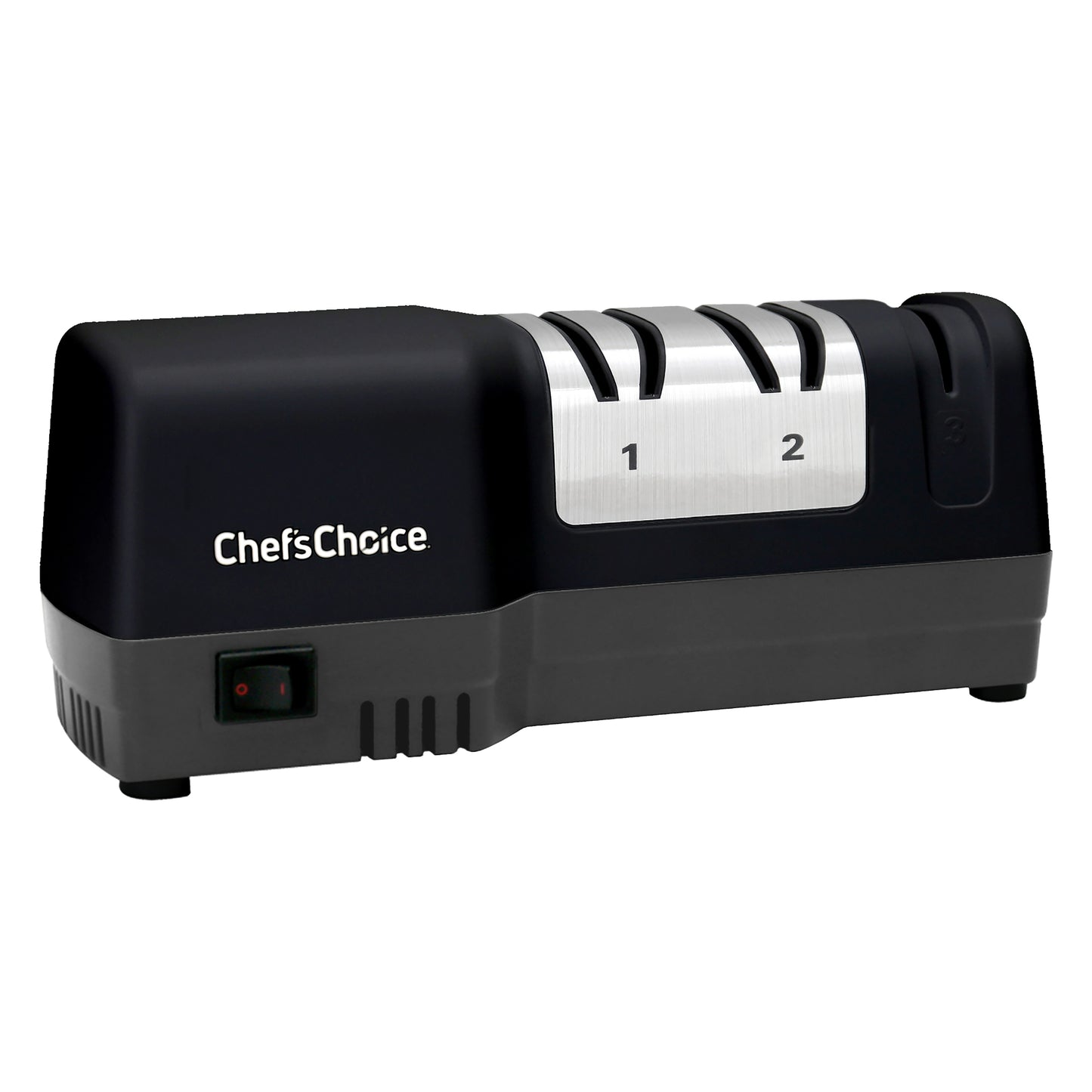 Chef'sChoice Model 250 Diamond Hone Hybrid Knife Sharpener for 20 Degree Straight and Serrated Knives, 3-Stage, in Black (0250101)