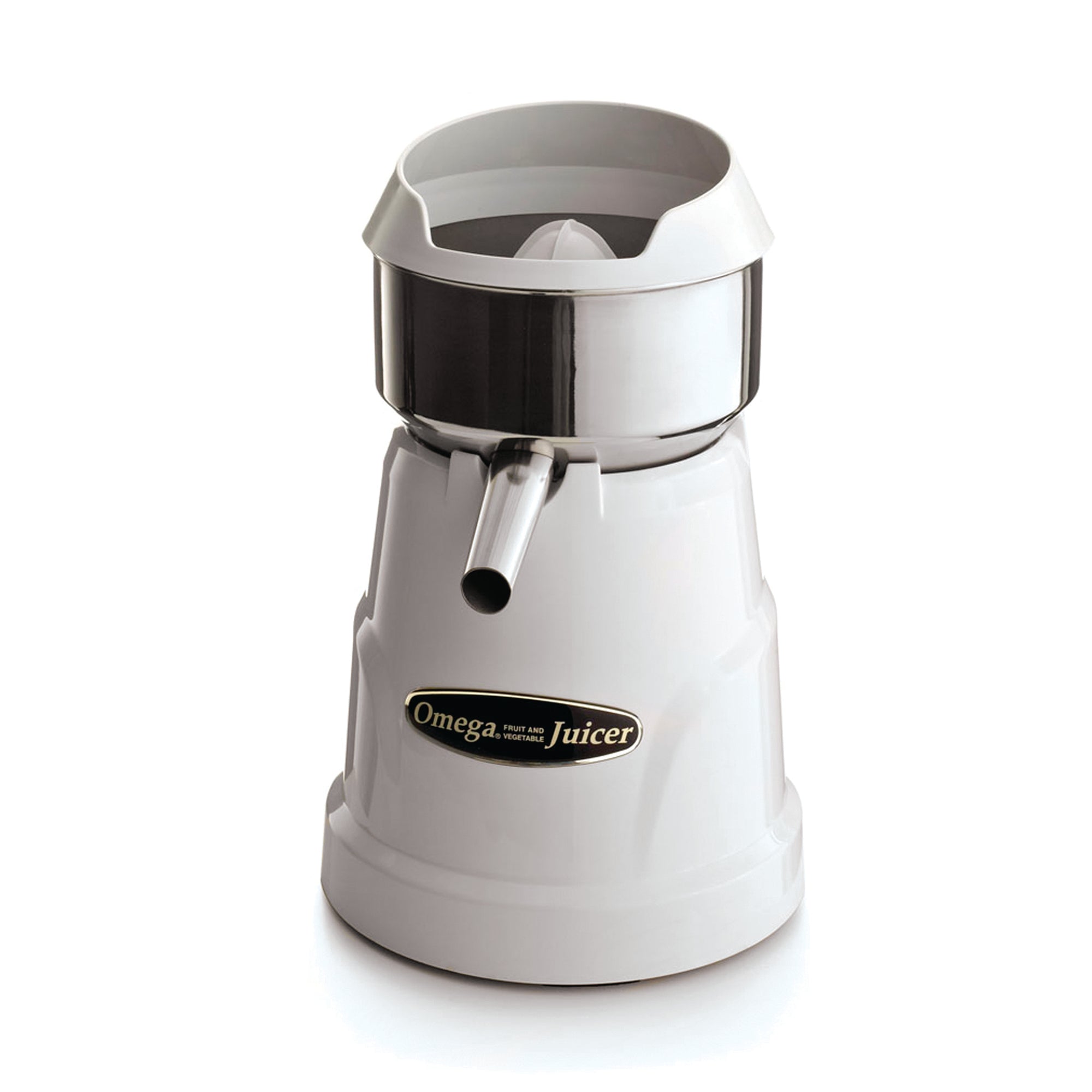 Omega Single Speed Citrus Juicer, in White (C-10W)