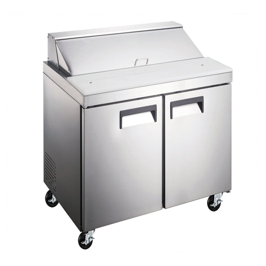 U-Star Refrigerated Salad/Sandwich Prep Table - 2 Door, 48"