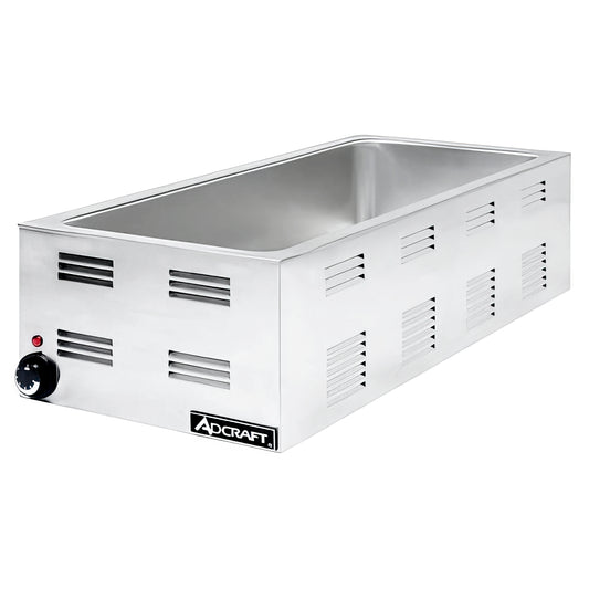 Adcraft 4/3 Size Food Warmer, 1500W, in Stainless Steel (FW-1500W)