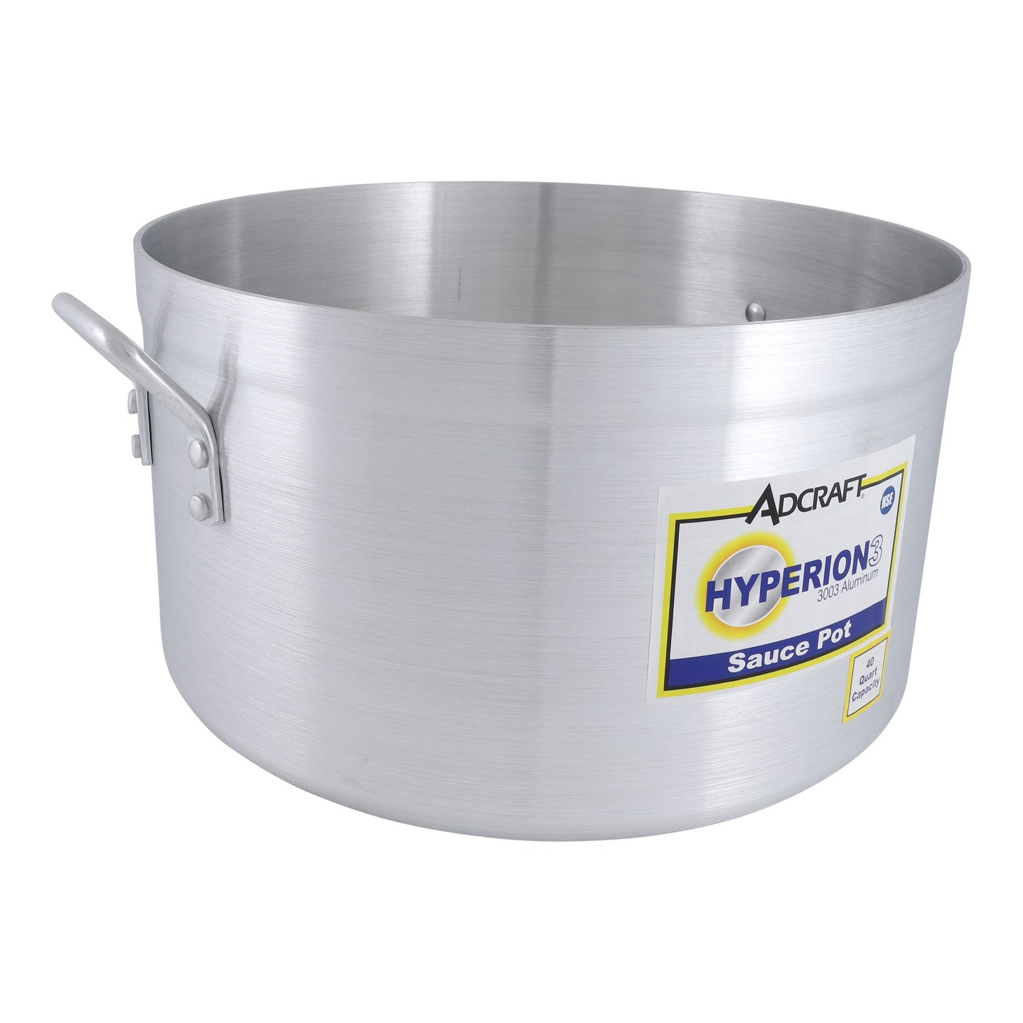 Adcraft H3-SA40 Sauce Pot, 40 Qt, Aluminum