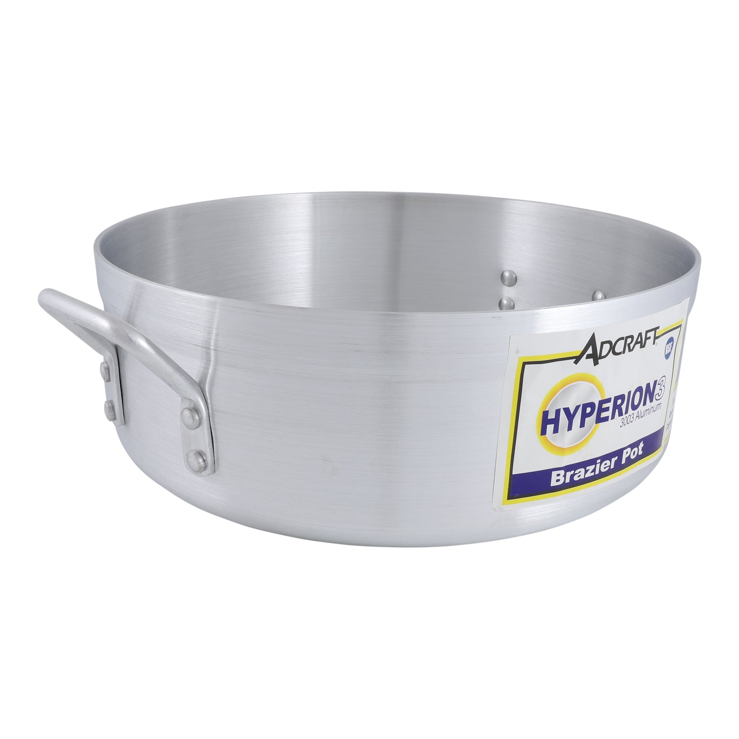 Adcraft H3-BR18 Brazier Pot, 18Qt, in Premium 3003 Aluminum