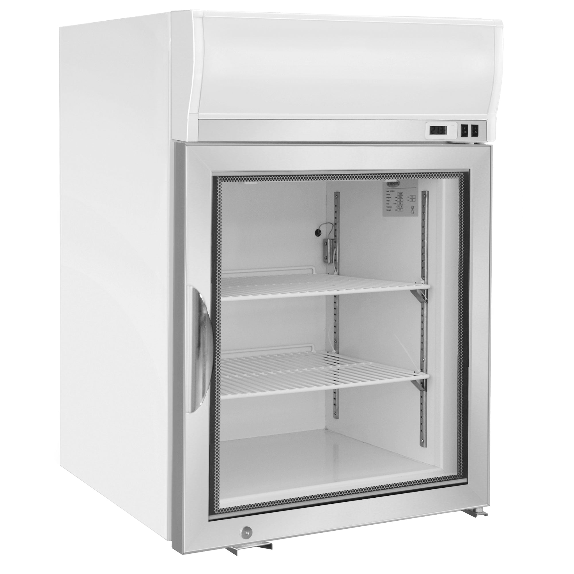 Maxx Cold X-Series Glass Door Countertop Merchandiser Freezer, 24.4"W, 4.2 cu. ft. Storage Capacity, in White (MXM1-4FHC)