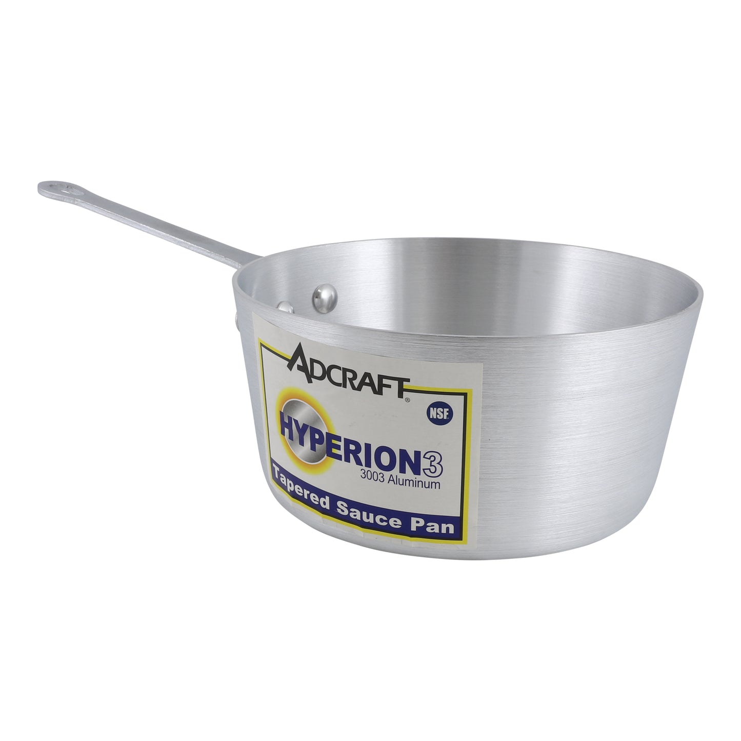 Adcraft H3-TSP3 Tapered Sauce Pan, 3Qt, Aluminum