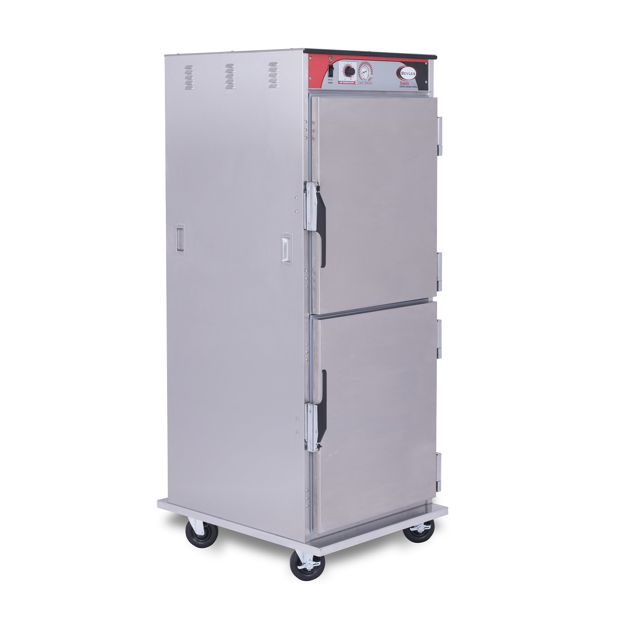 BevLes Temper Select Full Size Heated Holding Cabinet, Universal Width, 230V, in Silver (HTSS74W124)