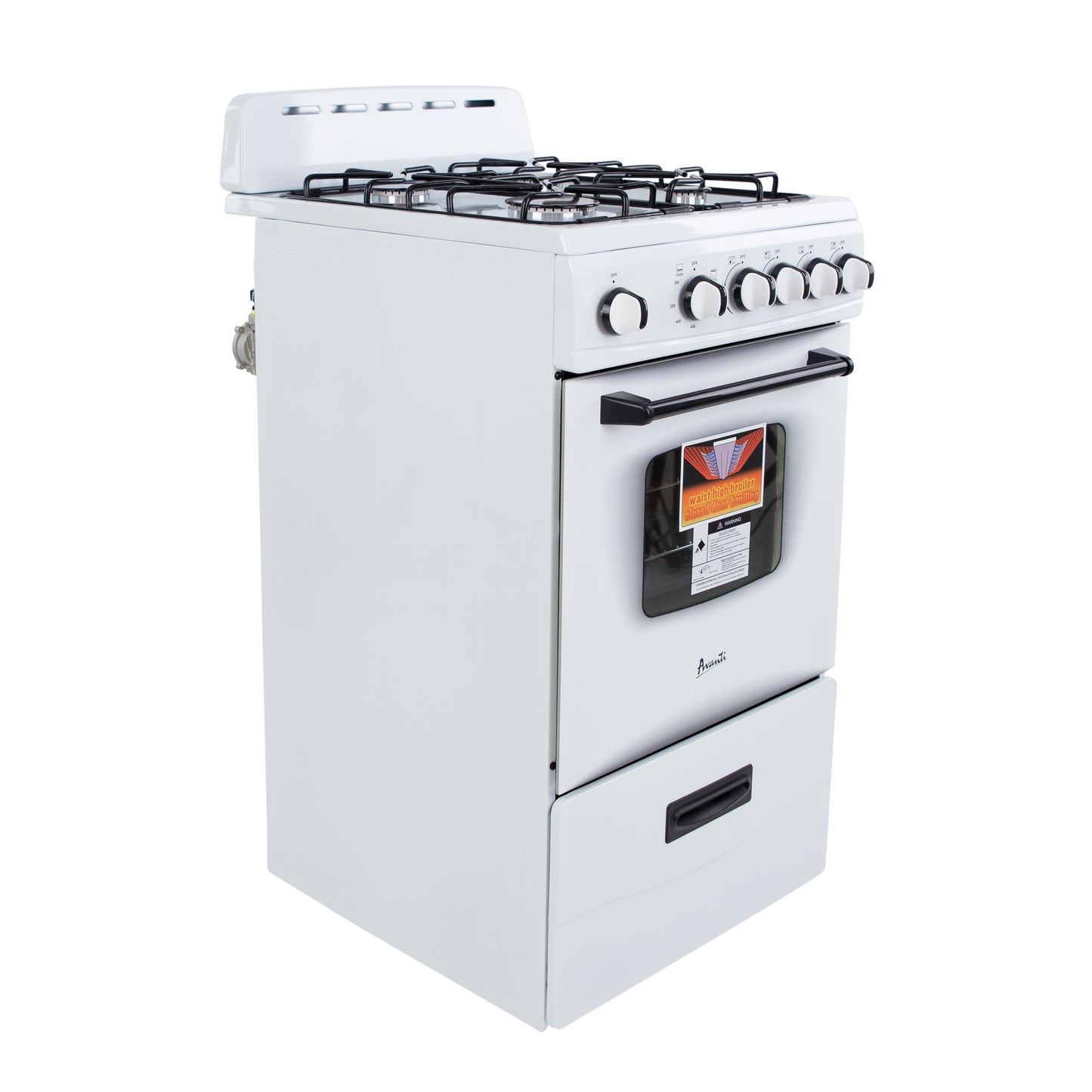 Avanti 20" Compact Gas Range Oven, in White (GR2011CW)