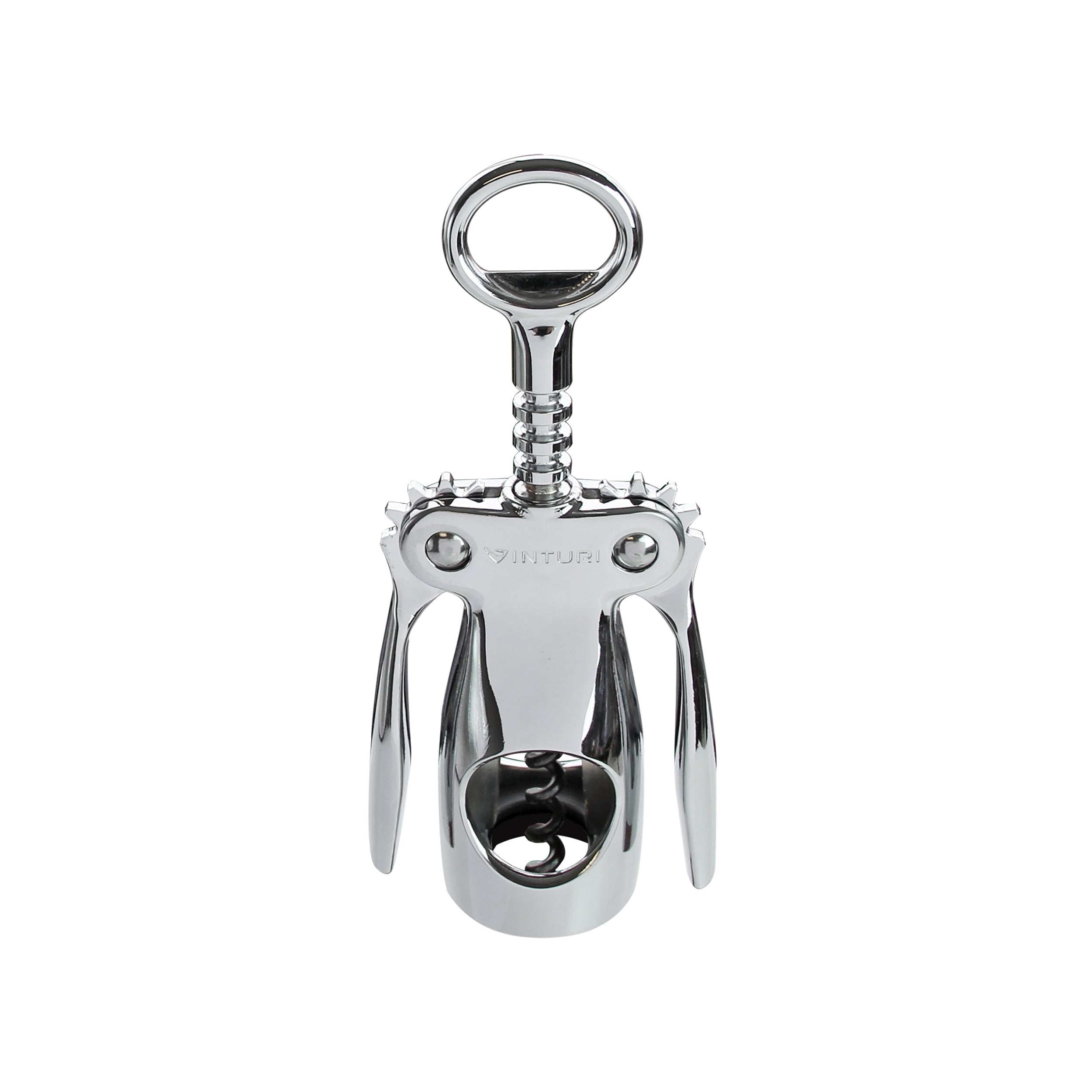 Vinturi Chrome Winged Wine Opener for Use with All Cork Types