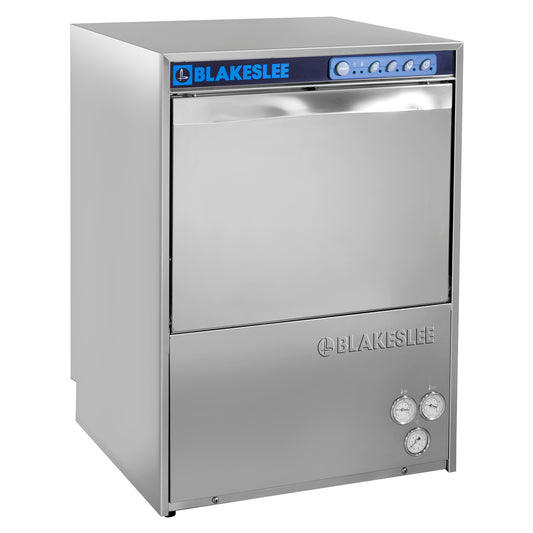 Blakeslee Undercounter High-Temp Dishwasher, 23.625"W, 220-240V, 60Hz, 3 Phase, in Silver (UC-18-3)