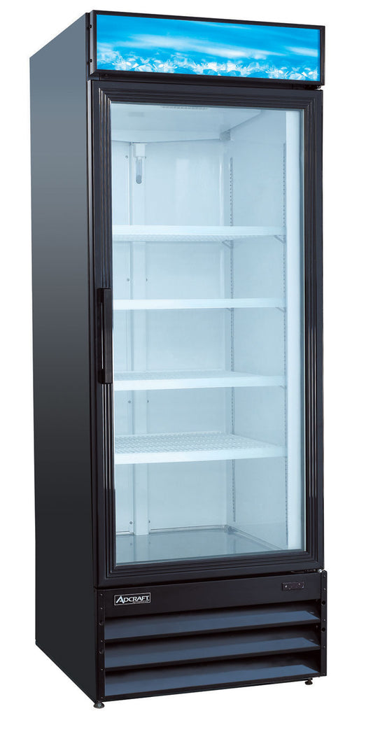 U-Star Swing Glass Door 28" Merchandiser Refrigerator - 1 Door, Black