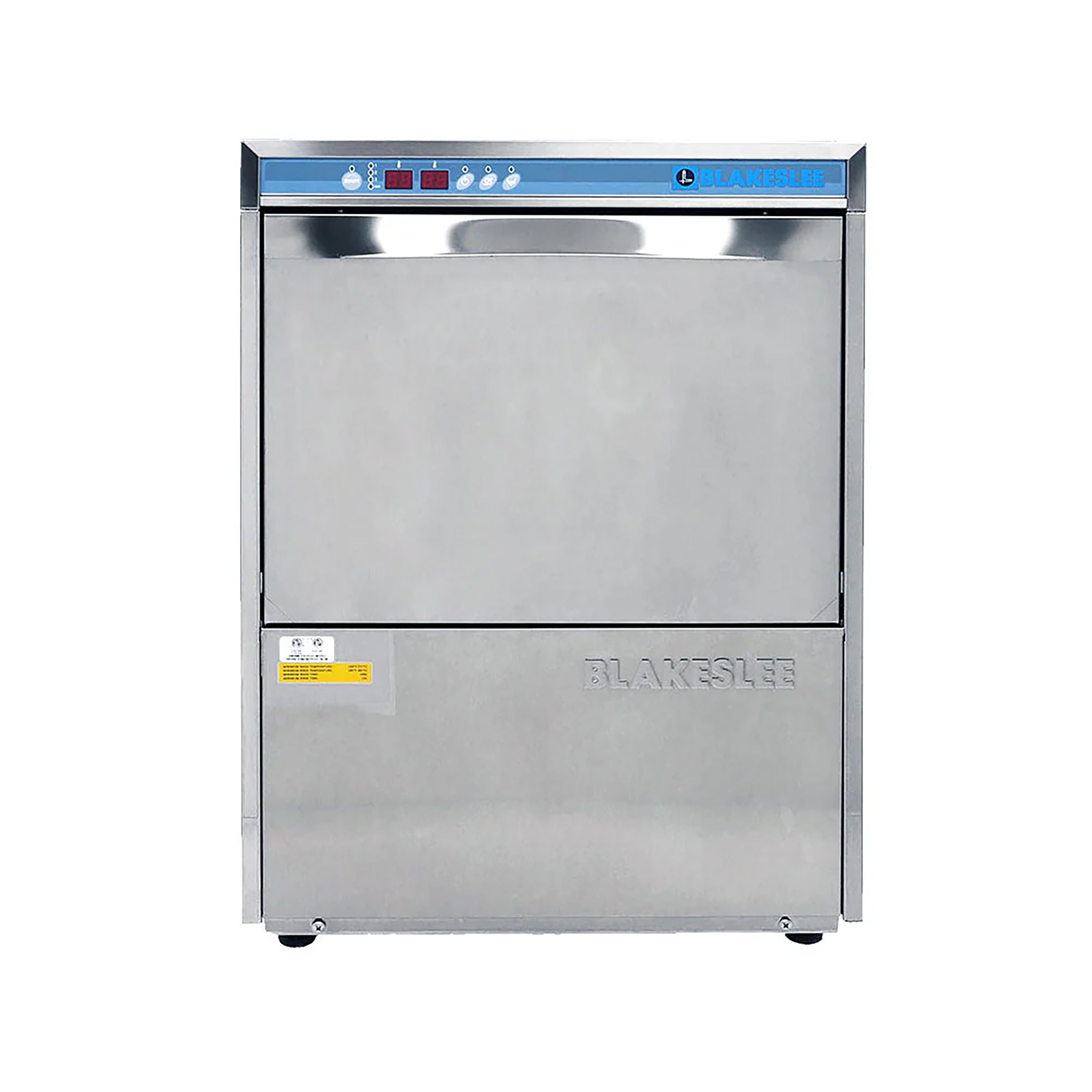 Blakeslee Undercounter High-Temp Dishwasher with Digital Display, 23.625"W, 220-240V, 60Hz, 3 Phase, in Silver (UC-18D-3)