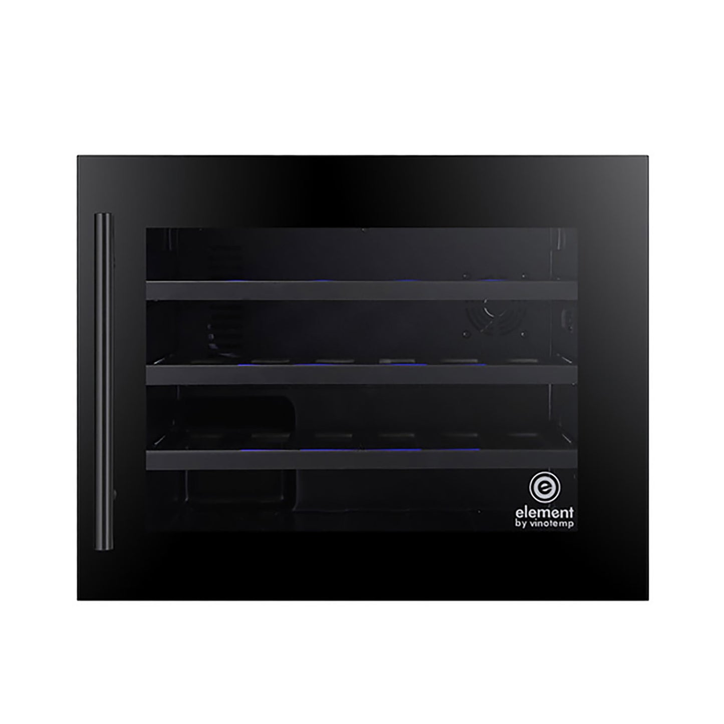 Vinotemp Wall-Mounted Single-Zone Wine Cooler, 24 Bottle Capacity, in Black (EL-24WCUB)