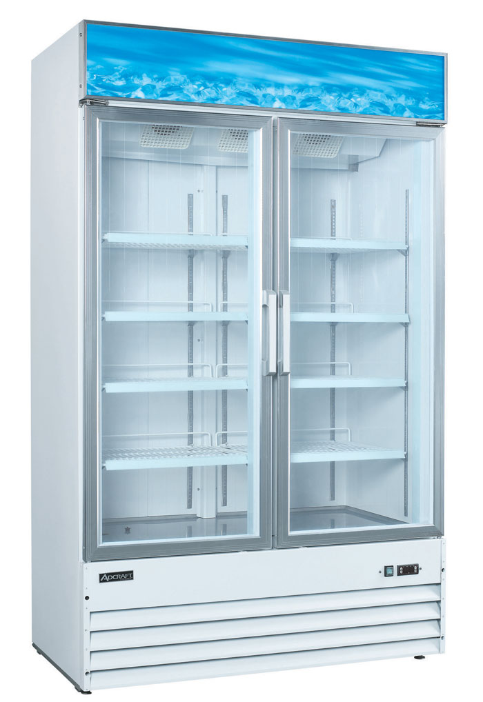 U-Star Swing Glass Door 49" Merchandiser Freezer - 2 Door, White