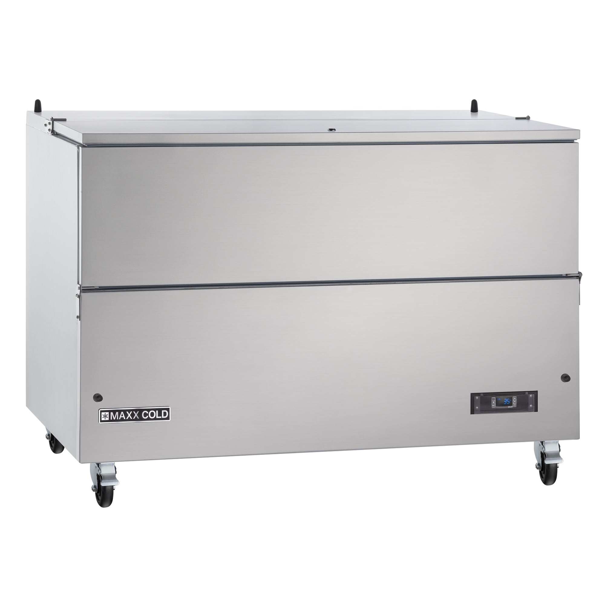 Maxx Cold X-Series School Milk Cooler, 58"W, Stores up to (16) 13" Milk Crates, in Stainless Steel (MXMC58HC)