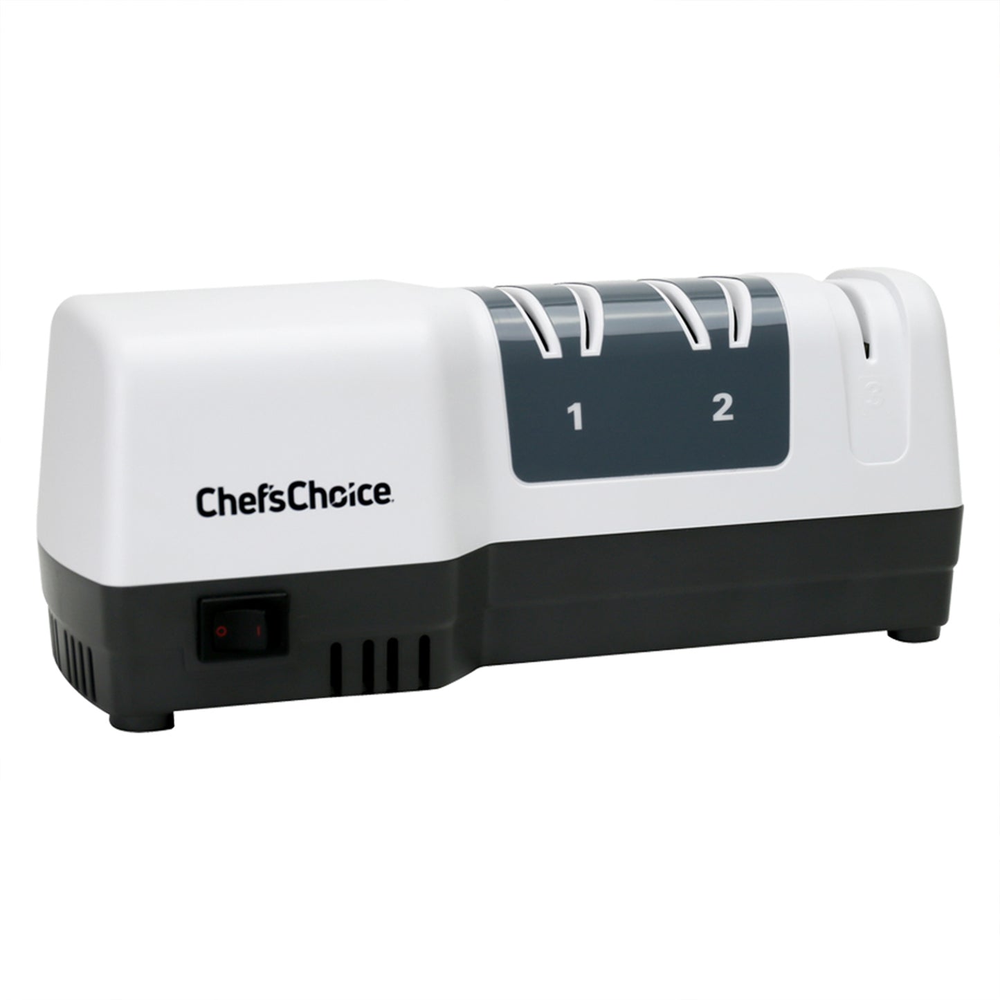 Chef'sChoice 3 Stage White Hybrid Knife Sharpener for 20 Degree Straight Edge and Serrated Knives