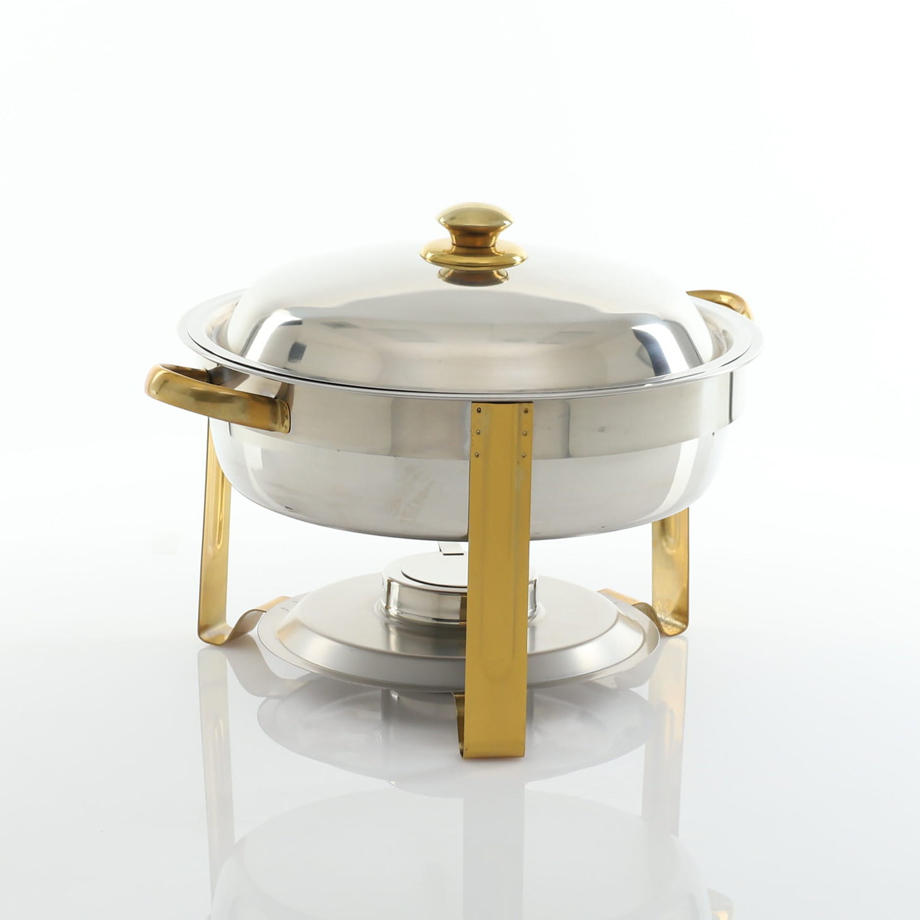 Adcraft GRY-4 Gold Royal Chafer, 4qt., Round, Stainless Steel