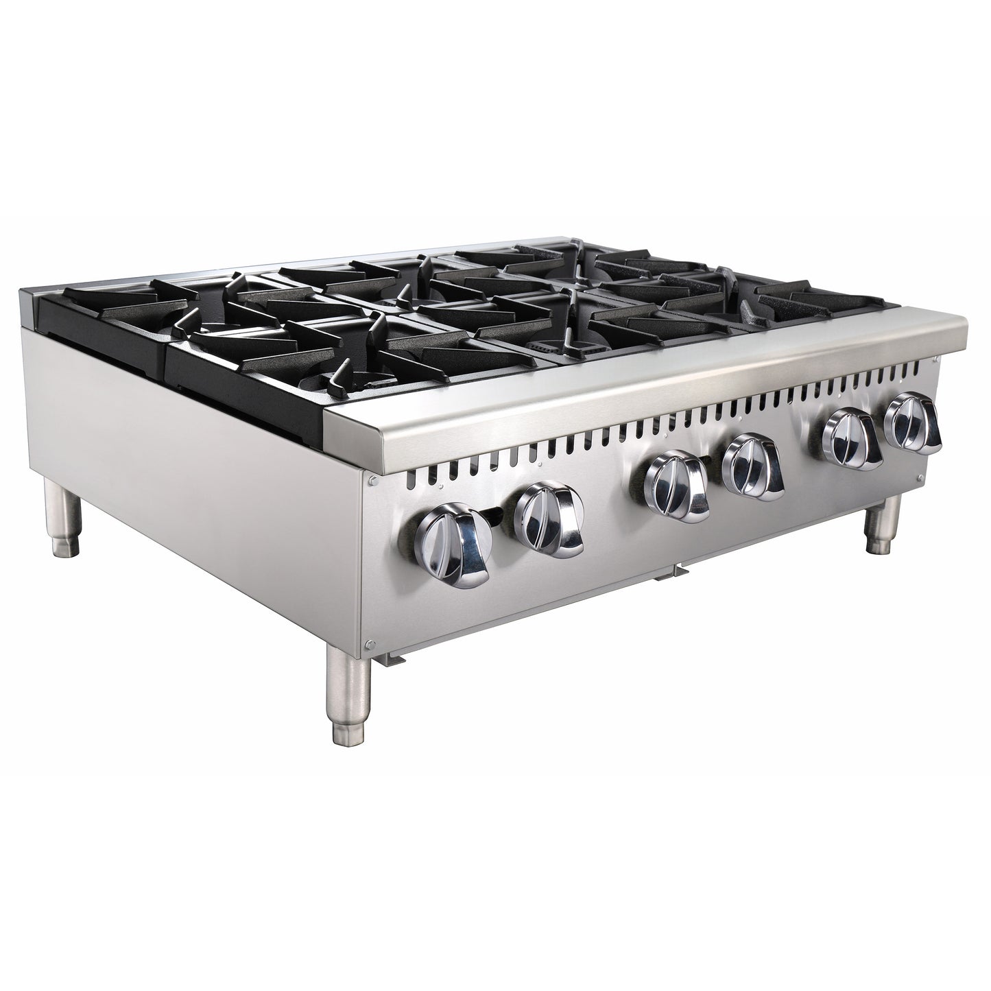 Black Diamond 6 Burner Heavy Duty Gas Hot Plate 36 Inch