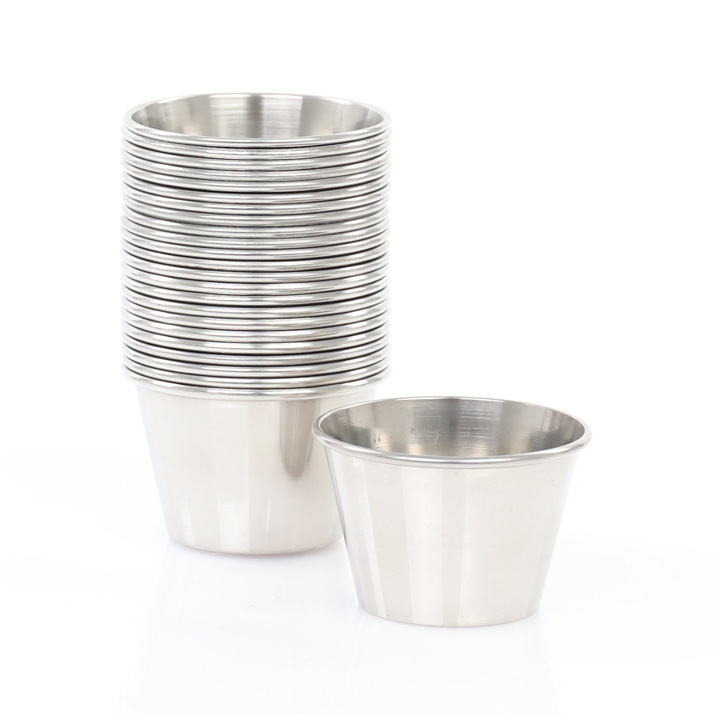 Adcraft 2-1/2 oz Sauce Cups, Pack of 12, Set of 2, in Stainless Steel (OYC-2/PKG)