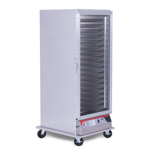 BevLes Full Size Insulated PICA Proofing Cabinet, 115V, Right Hand Hinge, Dutch Doors, in Silver (PICA70-32INS-A-1R2)