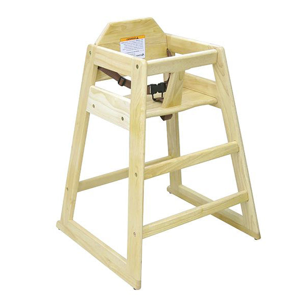 Adcraft Wooden High Chair, in Natural (HCW-1)