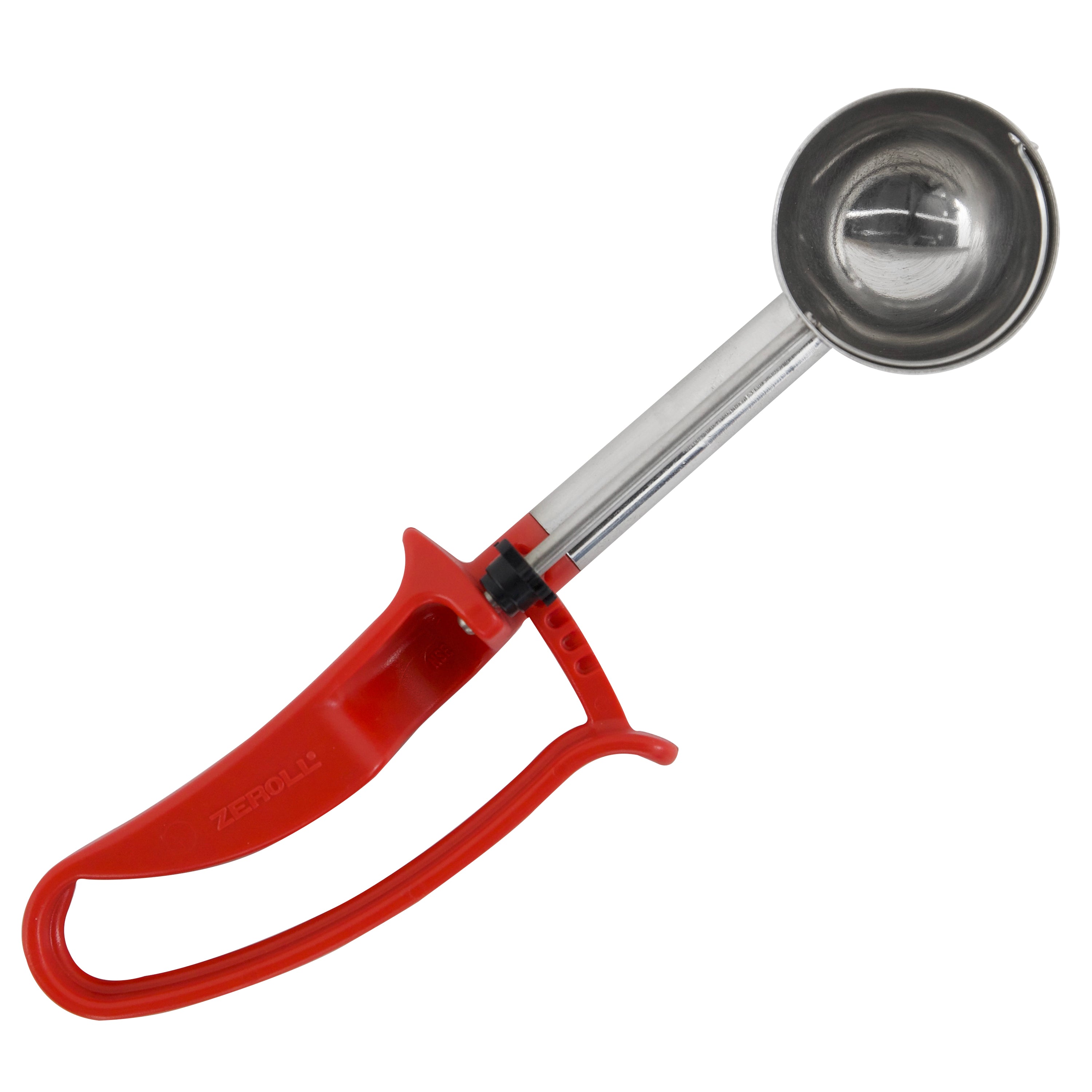 Zeroll Universal 9 13/16" Extended Length EZ Disher, Size 24, in Red (2024-EX)