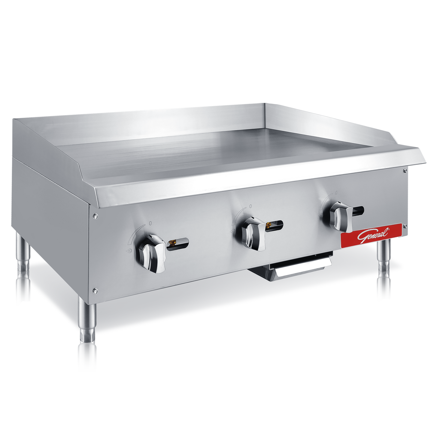 General Foodservice Countertop Gas Griddle, 90,000 BTU's, 36", in Stainless Steel (GCMG-36NG)