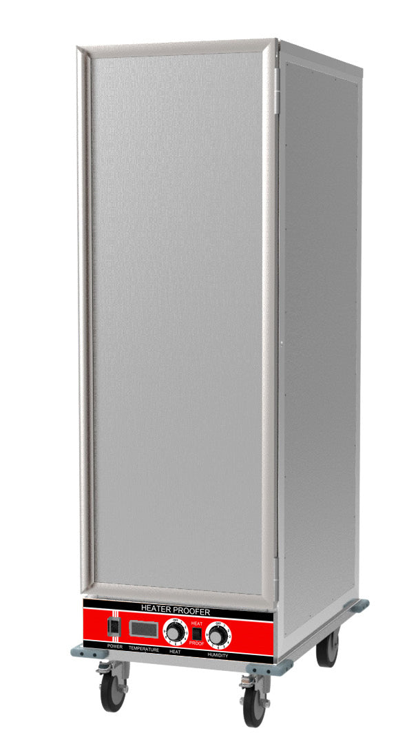 BevLes Full Size Insulated HPC Proofing & Holding Cabinet, 1 Solid Door, in Silver (HPIS-6836)