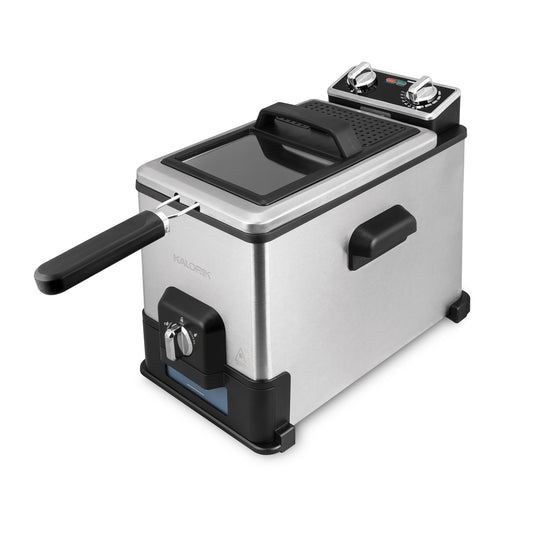 Kalorik 4.2 Quart Deep Fryer with Oil Filtration XL, in Stainless Steel (FT 44466 BK)