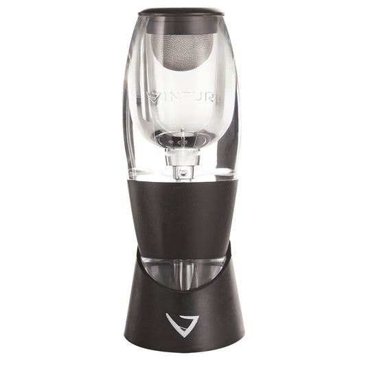 Vinturi V1010  Red Wine Aerator With No-Drip Stand, Black