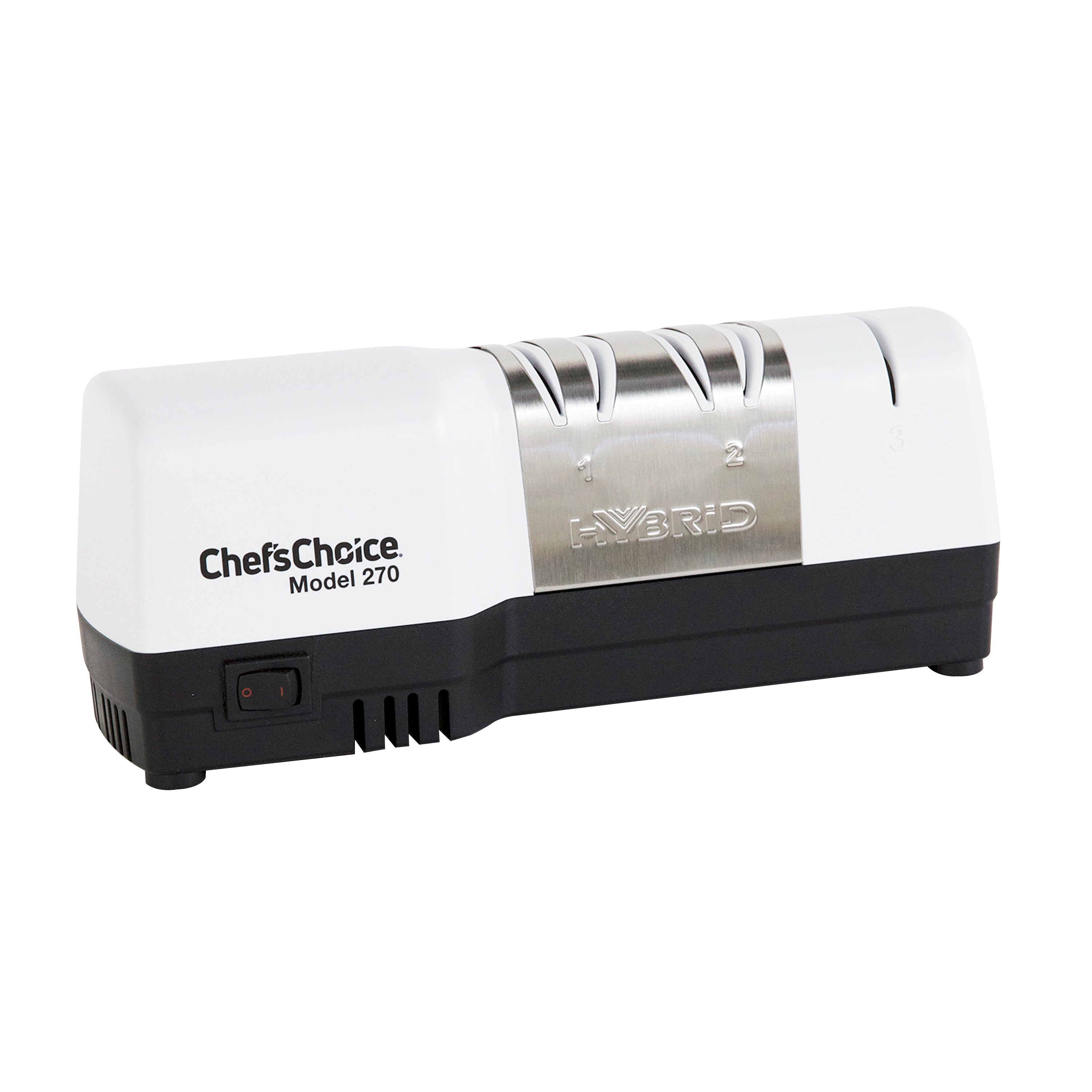 Chef'sChoice Model 270 Diamond Hone Hybrid Knife Sharpener, 3-Stage, in White (0270100)