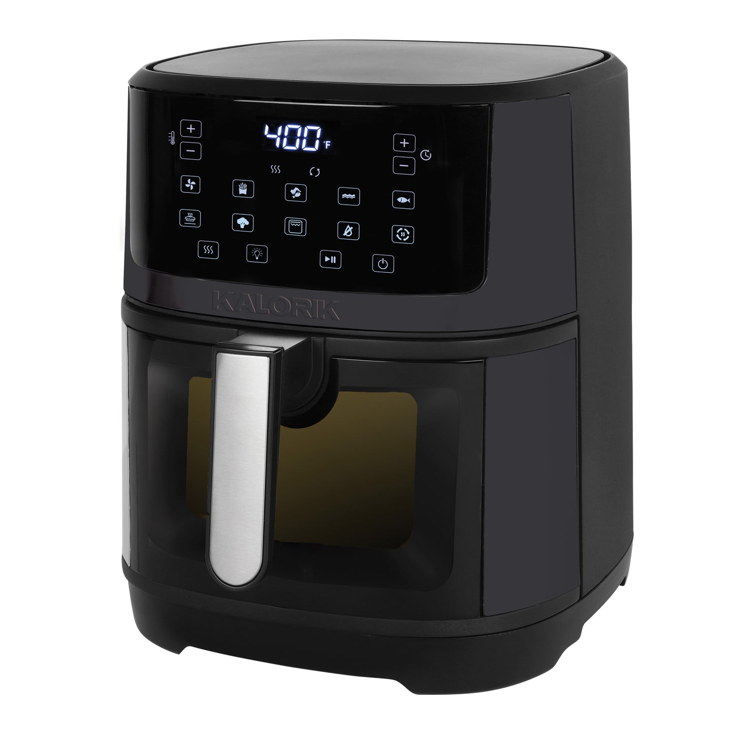 Kalorik 7 Quart Touchscreen Air Fryer with Window, in Black Steel (FT 52324 BK)