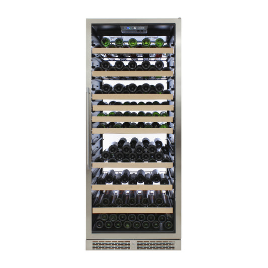 Vinotemp White Backlit Panel Single-Zone Wine Cooler, 173 Bottle Capacity, in Stainless Steel (EL-300DSWL)